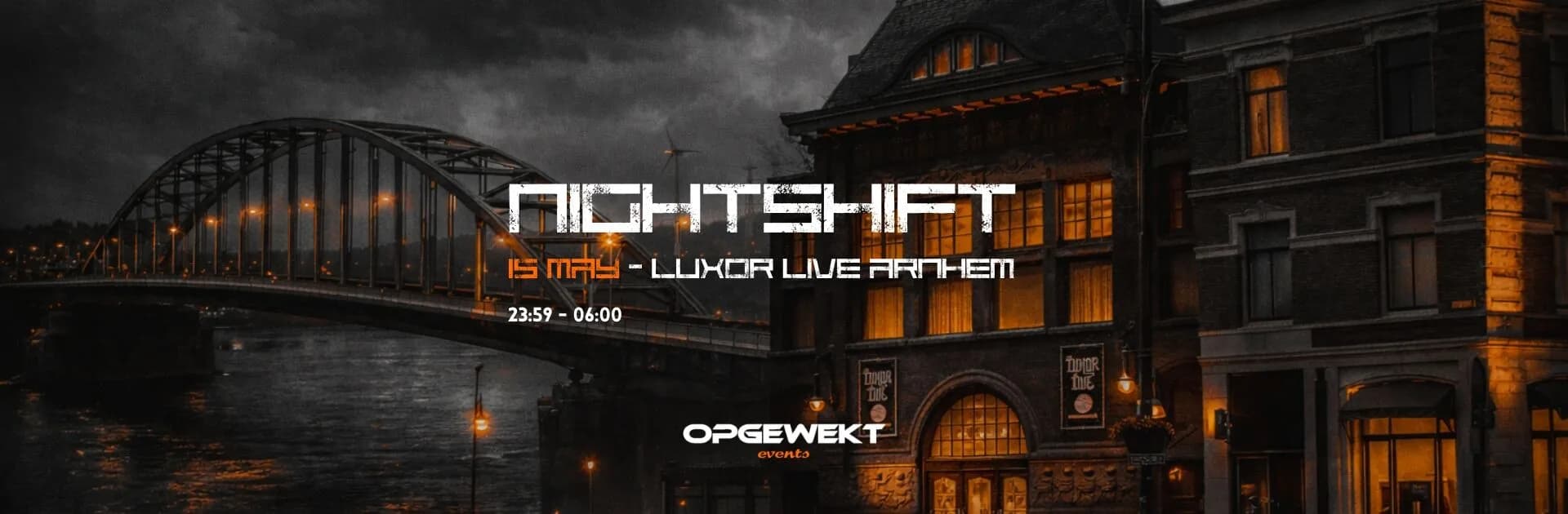 OPGEWEKT NIGHTSHIFT — event artwork